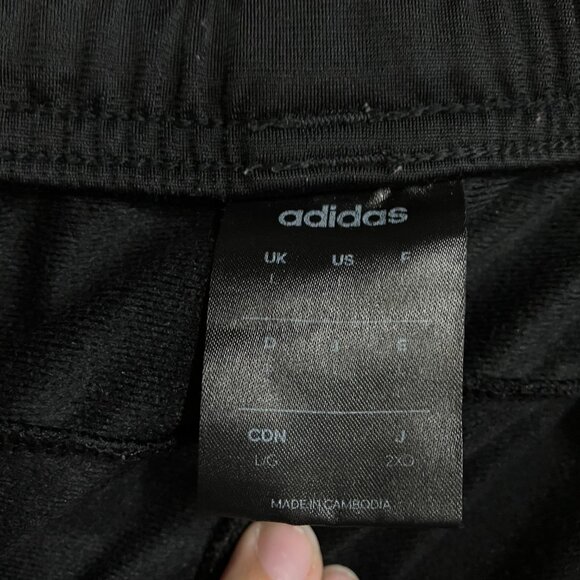 Adidas Men’s L Black Essentials 3-Stripes Pants Secure Pockets Tapered Joggers - Picture 5 of 11